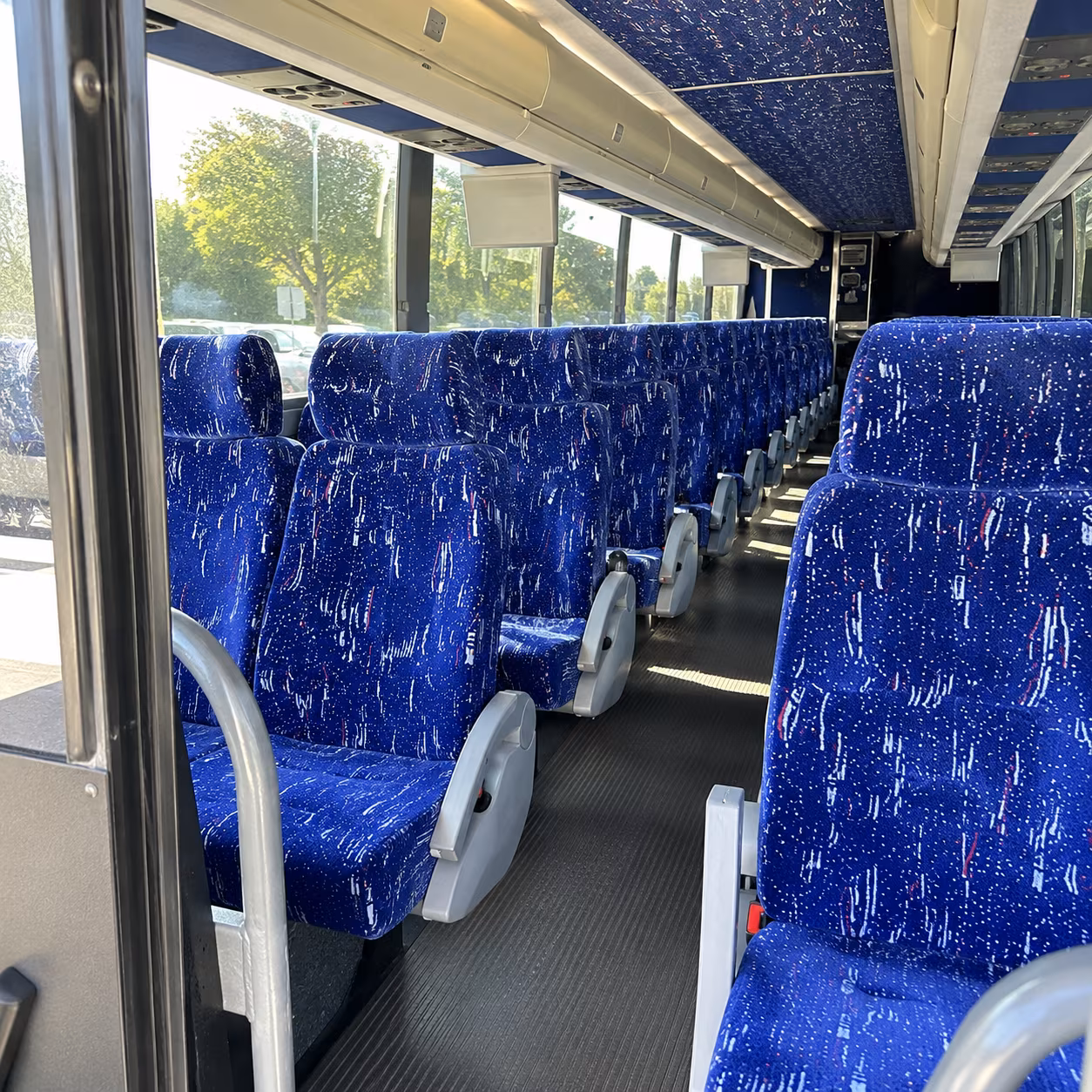 aurora charter bus inside
