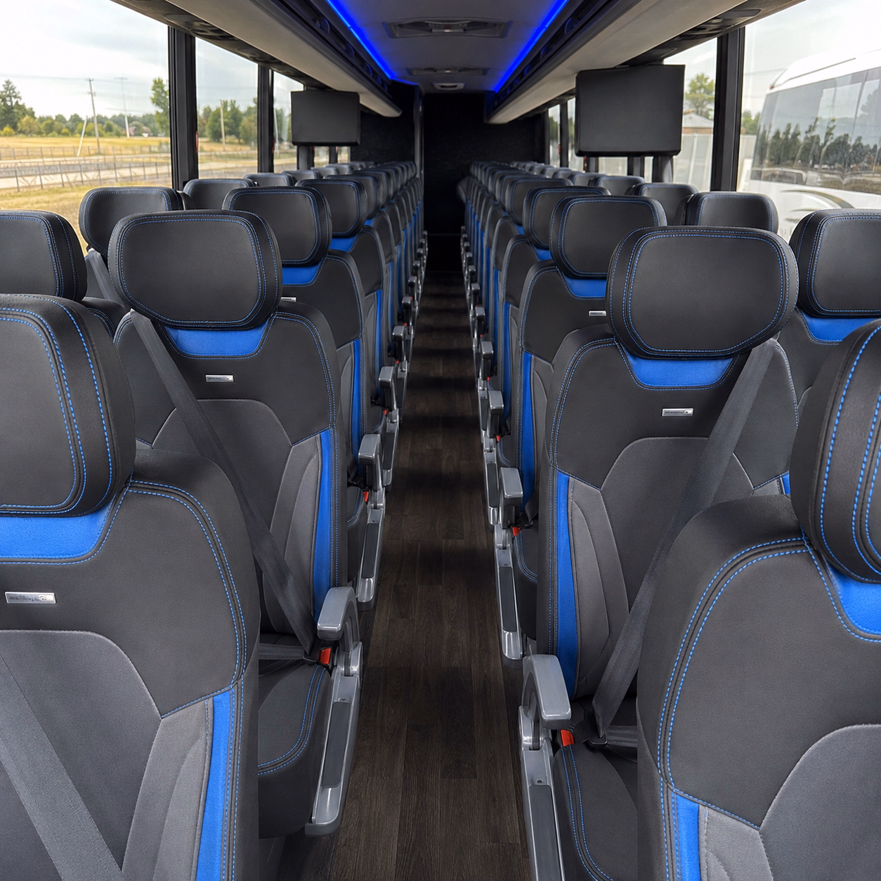 centennial charter bus rental interior