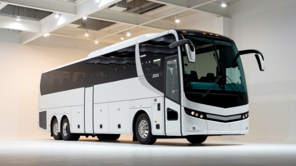 56 passenger charter bus aurora
