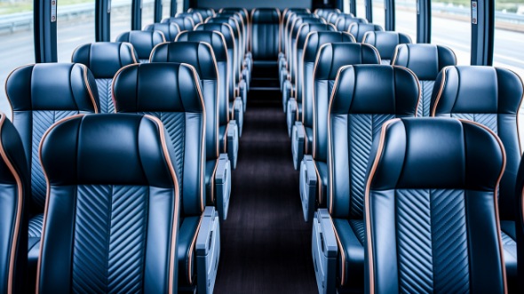56 passenger charter bus inside