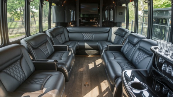 party bus rental interior aurora