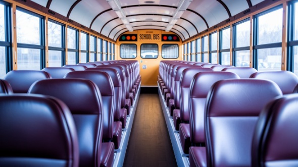 school bus rental interior aurora